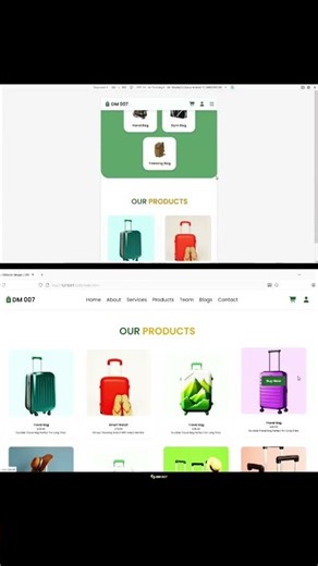 Build a Responsive Luggage Bag Website | HTML CSS JavaScript | Part 5 #youtubeshorts #coding
