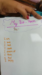 Write a Bio-Poem using the following prompts:I amBy-I love... | Filo