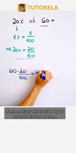 Calculate 20% of 60: Easy Percentage Solution #Math #Percentage
