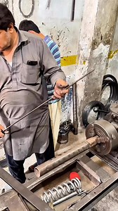 1.2M views · 4.5K reactions | Turning a solid metal rod into a spring using only a vintage lathe and simple hand tools. A true display of strength, skill, and old-school craftsmanship. Watch the intense force and precision in every turn!#SpringMaking #MetalLathe #HandTools #Craftsmanship #SkilledHands #VintageLathe #MetalRodToSpring #WorkshopSkills #SatisfyingProcess #EngineeringArt | Creators Craft | Facebook