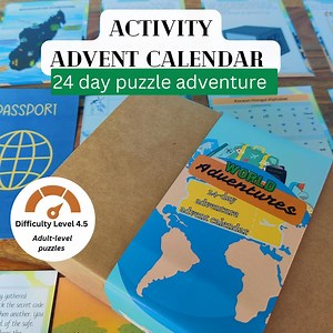 World Adventure Escape Room Advent Calendar (24 Days) | Level 3/5 | Puzzle Adventure for Teens and Adults - Etsy
