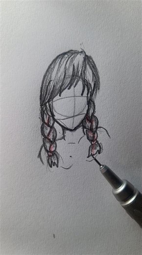 Character Hair: Braids! ✨ Easy Tutorial #art #shorts #foryou #tutorial #satisfying #howto #braids