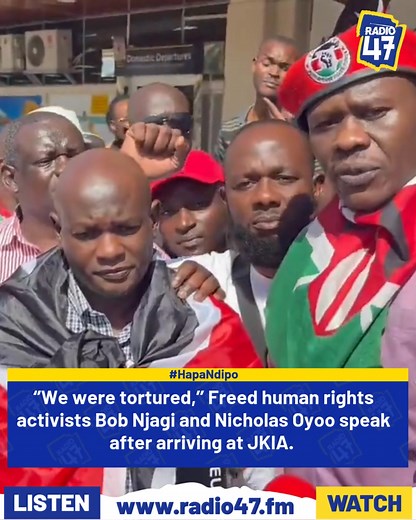 7.8K views · 510 reactions | Wanaharakati wa Kenya walioachiliwa jana baada ya kuzuiliwa nchini Uganda kwa siku 39 wanadai waliteswa. #HapaNdipo | Radio 47 | Facebook