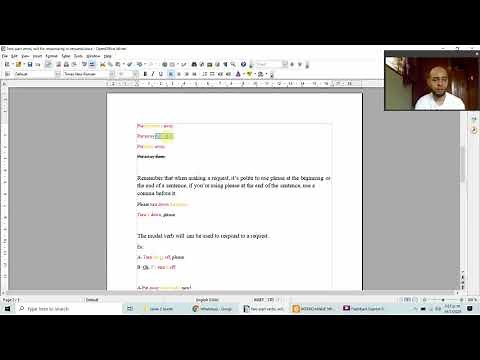 Two part verbs; will for responding to requests