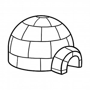 Coloring book for children, Igloo