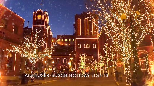 Experience the wonder of the Budweiser Clydesdales, dazzling light displays, winter wonderland activites, and of course BEER at the Anheuser-Busch Brewery Lights through December 30. For info: https://explstl.us/3pgP030 | Explore St. Louis