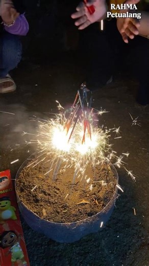 Api Unggun dari Kembang Api.😁 #bolang #ramadan