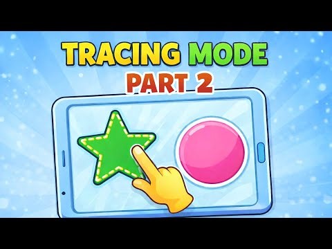 Tracing Mode Level 2 | Colors and Shapes Gameplay | Kids Learning
