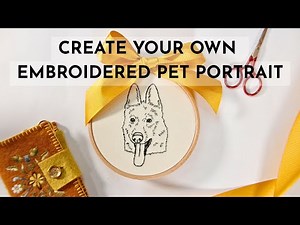 Simple Custom Pet Portrait Embroidery Tutorial