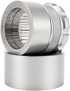 Espresso Distribution Tool with Brush Base, Coffee Powder Distributor Needle Aluminum alloy for Barista Coffee Bar (53mm, Gray)