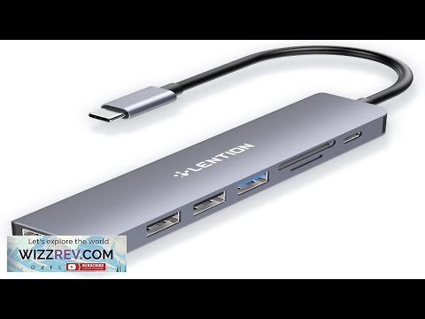 LENTION USB C Hub with 100W Charging 4K HDMI Dual Card Reader