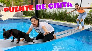 Hicimos un PUENTE DE CINTA para cruzar la alberca ¡EXTREMO! | TV Ana Emilia ¡Los resultados me sorprendieron! | TV Ana Emilia