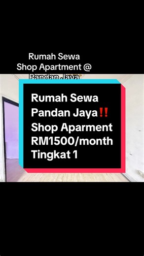 ‼️ Walking distance LRT Pandan Jaya ‼️ Open for student UPTM (Male only) Rumah Sewa Tingkat 1 ➡️ Shop Apartment Pandan Jaya ✅ Sewa: RM1500/month Shop Apartment, Tingkat 1 Built up: 858 sqft 3 Bilik   2 Bilik Air Partial Furnished: - Kitchen cabinet - Aircond - Almari ⚡️Deposit: 2 1 0.5 agreement fee WHATSAPP: https://www.wasap.my/60108960368/pandanjayashopapt1500 Achu Deana REN 51172 (IQI Realty)