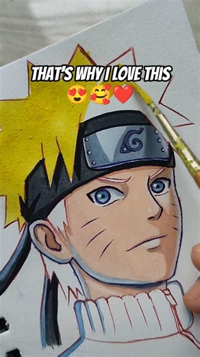 That's Why I LOVE Drawing Naruto 🥰 how to draw naruto uzumaki 🔥#naruto #howtodraw #shorts