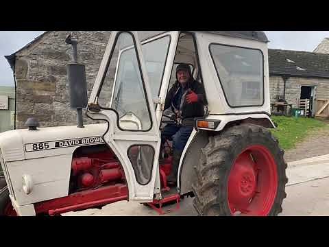 DAVID BROWN 885 TRACTOR RUN DERBYSHIRE PEAK DISTRICT VINTAGE TRACTORS