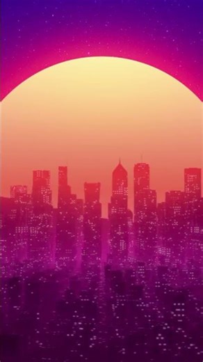 Neon Nights in Motion 🌆✨ Synthwave City Loop | #Shorts #short #shortvideo #viral