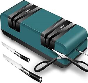 Electric Knife Sharpener - 2-Stage Sharpening & Polishing for Kitchen Knives, Scissors & Slotted Screwdriver