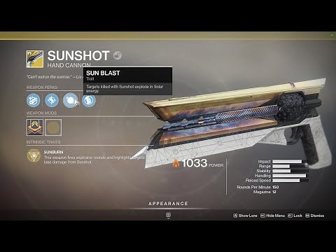 How to get the Sunshot in Destiny 2