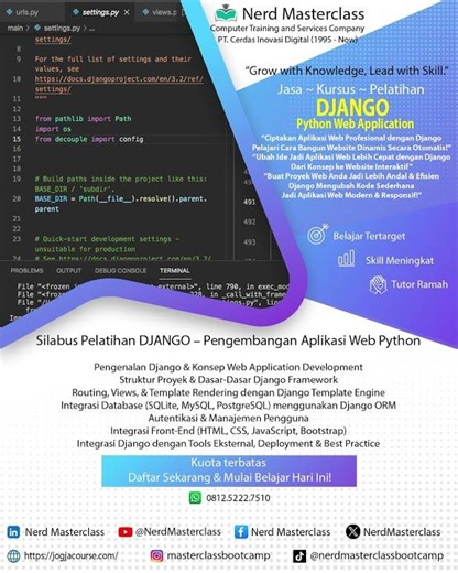 📢 Jasa Kursus Pelatihan Django – Web Application Development 🧠💻🌐