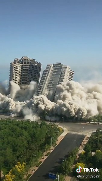 Building Demolition with Explosives in China