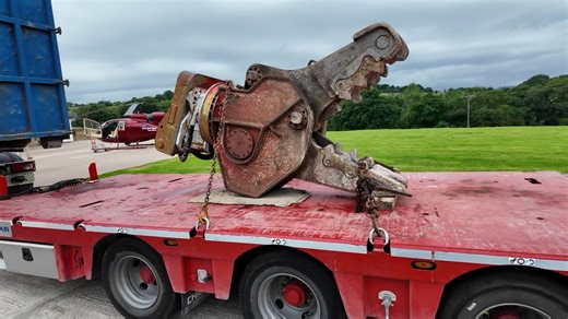 Industrial shear attachment arrives for rebuild