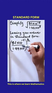 How to solve questions involving standard form #buchionlinemaths #standardform #mathematics #mathtutor #maths #exams #goviral | Buchi Online Maths