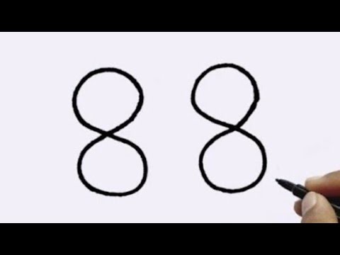 How to Draw Beautiful Bird Drawing From Number 8 | Parrot Drawing Easy / Bird Drawing / Easy Drawing