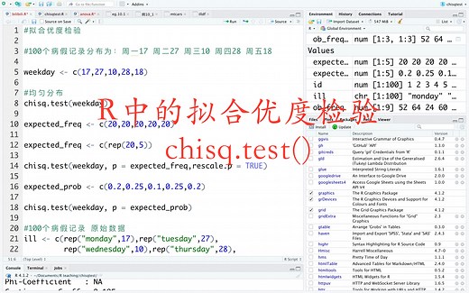 R中的拟合优度检验—— chisq.test()函数