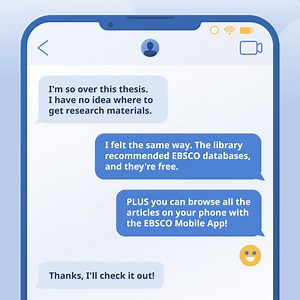 Struggling with assignments and research? Download the EBSCO Mobile App from your app store and get anytime, anywhere access to quality library resources. Not sure about login details? Check with your campus librarian. Visit m.ebsco.is/ResearchSuccess and get top tips to step up your research game. | Wapad