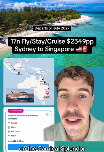 17-Night Fly/Stay/Cruise from Sydney to Singapore