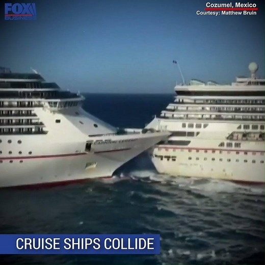 25K views · 258 shares | Two Carnival Cruise Line ships collided at port in Cozumel, Mexico, Friday morning, with six minor injuries reported as of Friday afternoon. | Fox Business | Facebook