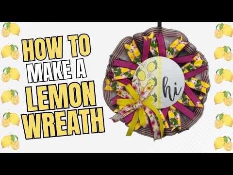 How To Make A Pink Lemonade Pancake Wreath | Lemon Wreath Ideas