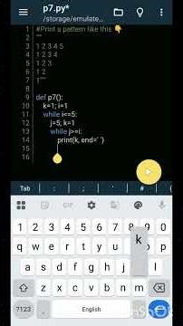 Print a numerical inverted left sided right angled triangle in Python! #python @behindEnemyCode-x2i