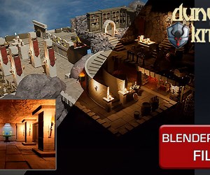 ArtStation - 125 Piece Dungeon Modular Kitbash | Blender & Unreal Engine 5 | Resources