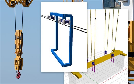 绳索和滑轮系统的动力学建模仿真