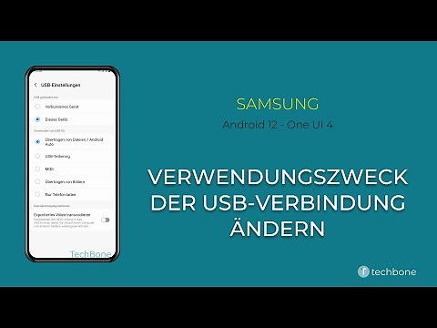 Verwendungszweck der USB-Verbindung ändern - Samsung [Android 12 - One UI 4]