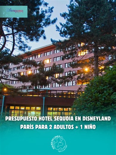 ¿Cuánto cuesta viajar a Disneyland Paris en pleno mes de julio? 🏰☀️👇 Aquí tienes un presupuesto real para 2 adultos y un niño de 4 años, alojándose del 1 al 5 de julio en el Hotel Disney Sequoia Lodge de 3 estrellas. ¡Un hotel oficial rodeado de naturaleza y con una piscina climatizada con tobogán que a los peques les vuelve locos! 🌲🏊‍♂️ El viaje incluye las entradas a los dos parques, régimen de media pensión plus para comer dentro, y además... ¡una cena con las mismísimas Princesas Disney 
