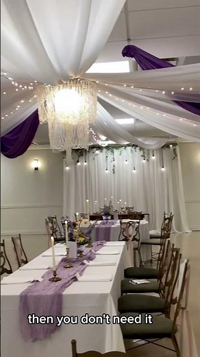 How important Ceiling Draping, to a Wedding Decoration?