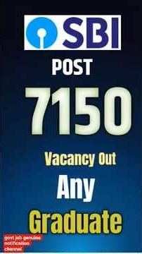 SBI apprentice 2026 notification | 7150 vacancy | #jobs