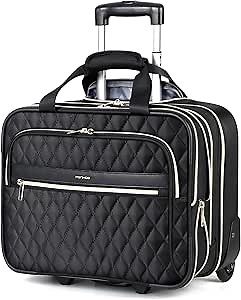 Rolling Laptop Bag - Rolling Briefcase for Women 17.3 Inch Laptop Bag with Wheels for Work Flight Approved Carry On Roller Computer Bags for Business Travel College Wife Mom
