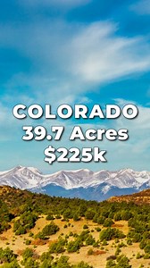 39.7 Acres of Land for Sale in COLORADO with Power, Private Gated Road Access, Mature Trees & Amazing Rocky Mountain Views for $225k. This COLORADO Land is UnRestricted with NO HOA or HOA Fees. View Property Details at: LANDIO.com LANDIO ID: CO_Las-Animas_00056 The Private Gated Road leads you to the Level Homesite at the High Elevation Point on the Property, which offers incredible 360 Views that include the Spanish Peaks & Sangre de Cristo Mountain Range. There is currently an RV Pad on the Le