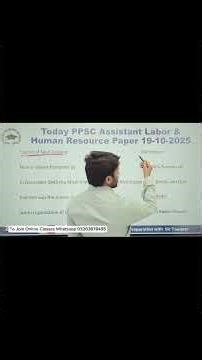 Assistant Director (Labor & Human Resource Department) 2025 | PPSC Preparation Daily FPSC SPSC