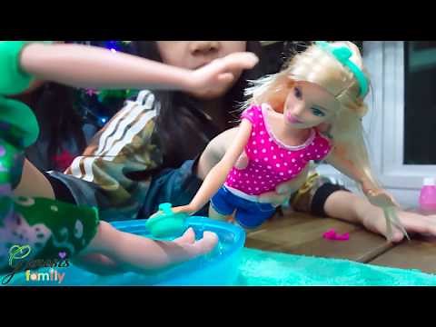BARBIE and TRACY DOG PLAYSET Disney Ariel Mermaid Princess Toys Review #GenesisKids Genesis Family +