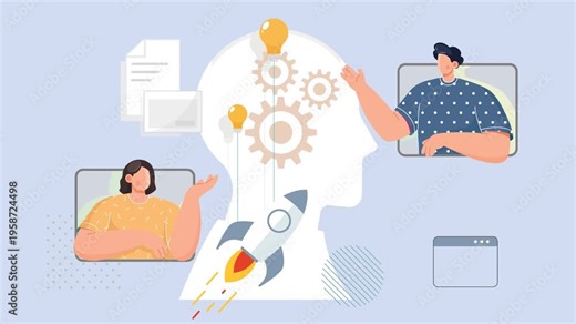 Entrepreneurship and Innovation - Transforming a concept to Viable Business as a Team - Animated Illustration as MP4 File