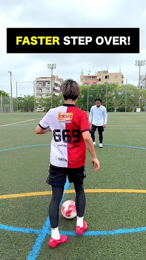 Improve your STEP OVER speed👍🔥 シザースを速くする方法！ #football #soccer #サッカー部 #footballskills