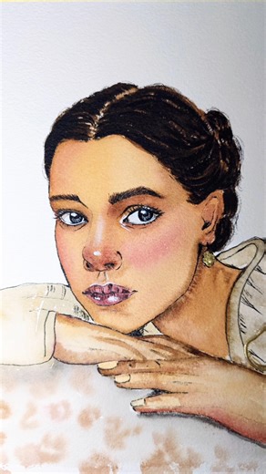 How to draw a portrait #watercolor #howtodraw #watercolortutorial #tutorial #diy #sketch