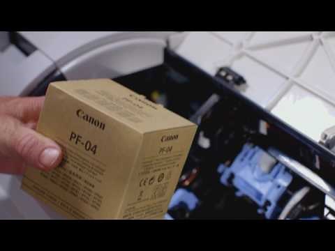 How to replace the printhead of a Canon iPF series CAD printer.