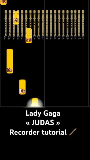 Lady Gaga « JUDAS » Recorder tutorial 🪈