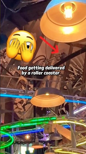 This restaurant delivers food on a looping roller coaster 😳🎢