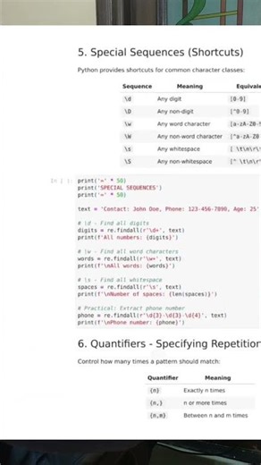 Link in desc. Master Python regex with this notebook. #data #coding #programming #dataanalytics